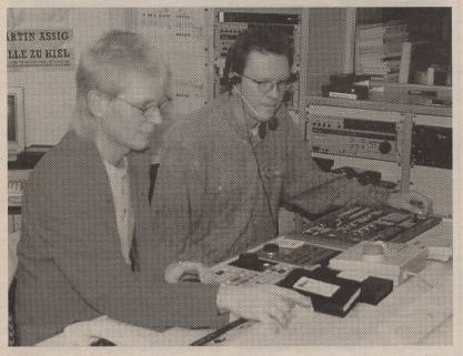 Peter Leder und Mathias Denker bei der Arbeit